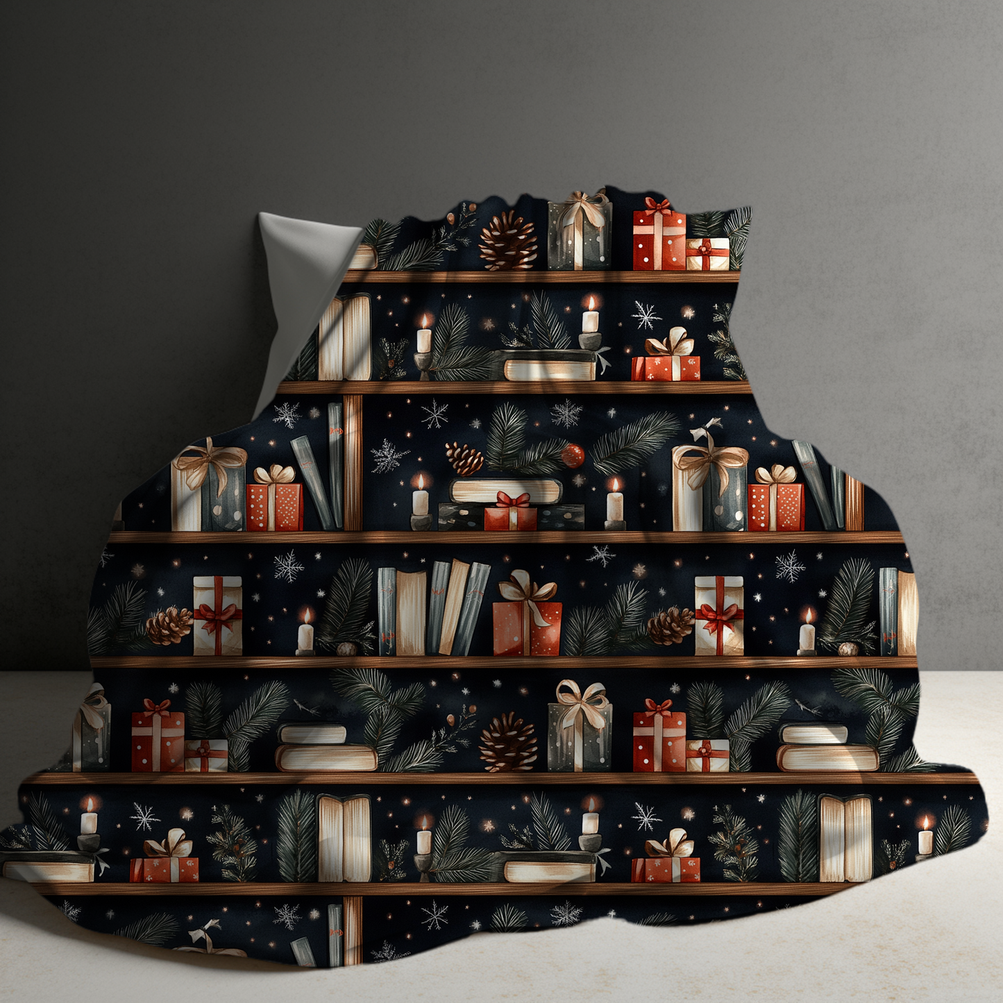 Blanket - Christmas - Gift Book Shelf - PREORDER