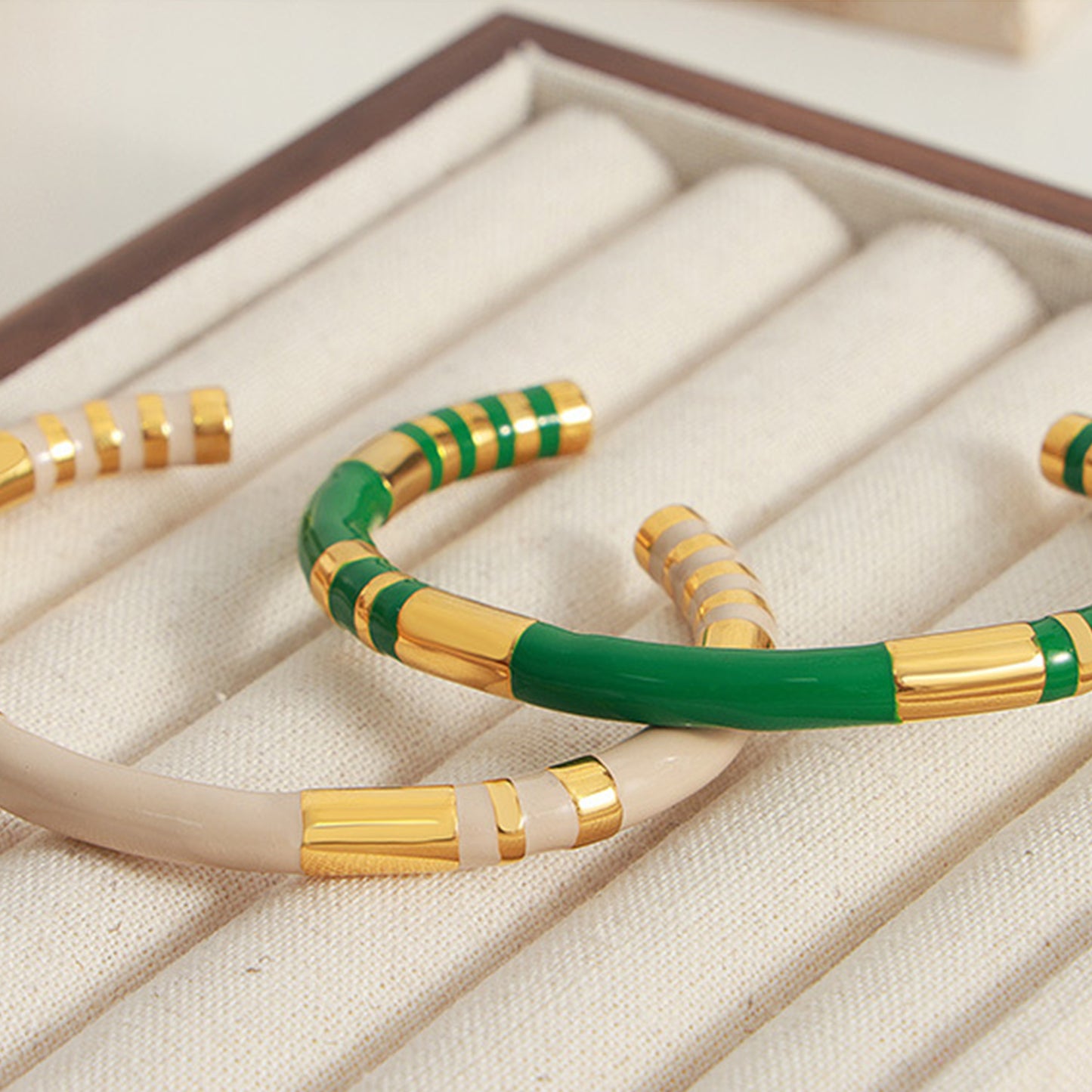 ENAMEL TITANIUM CUFF BRACELET