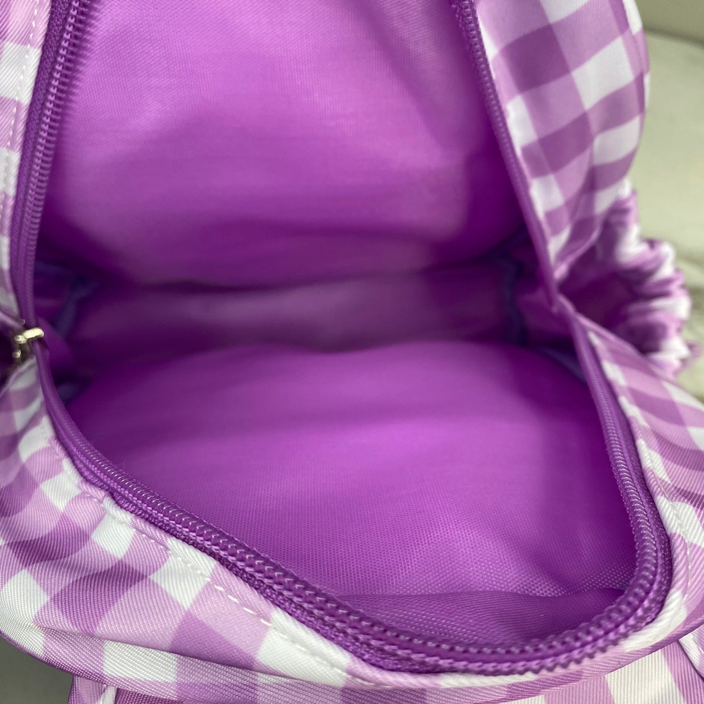Mini Backpack - Easter - Gingham Bunny Ears - Purple