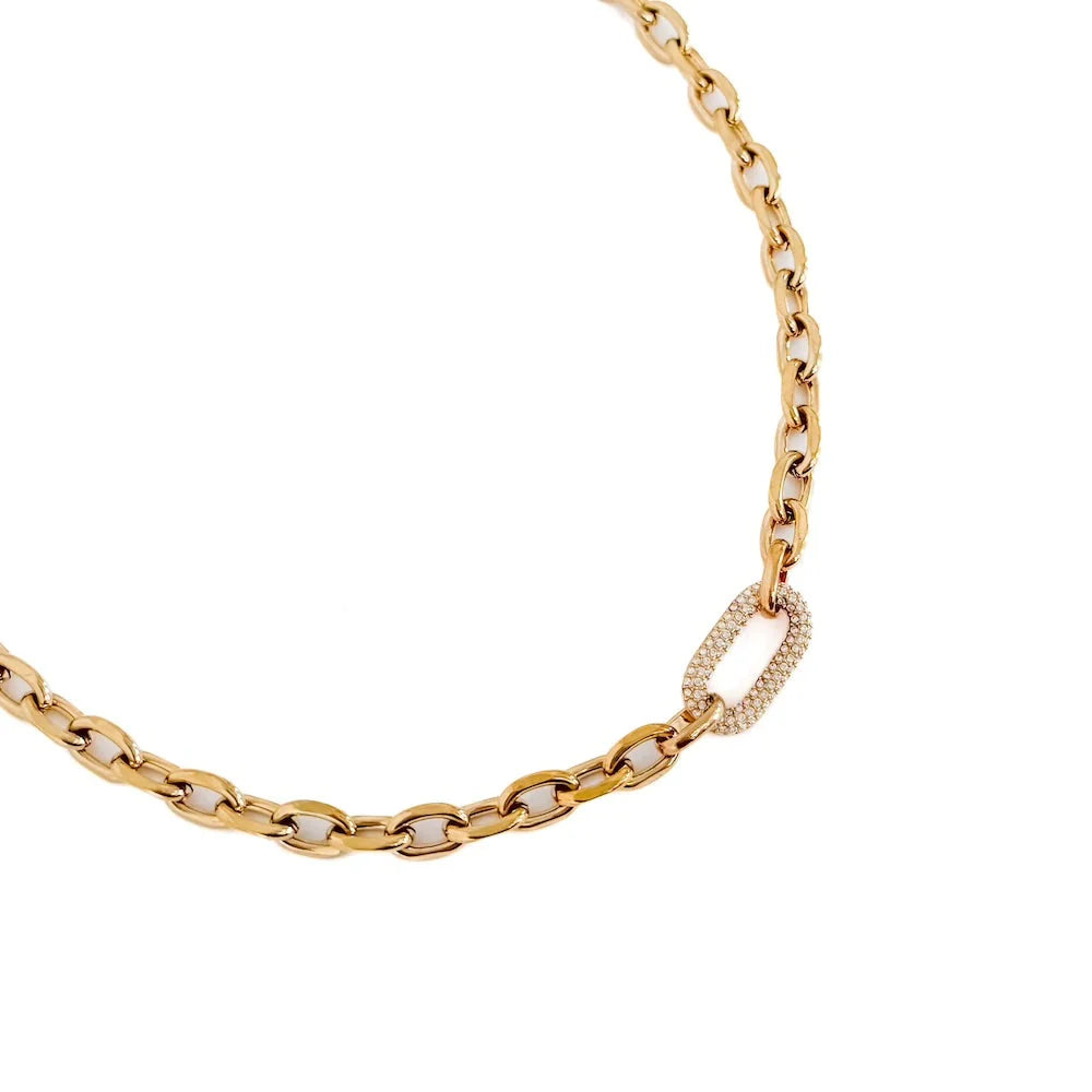 PRETTY SIMPLE MICHAELA DIAMOND CHAIN NECKLACE *WATERPROOF*