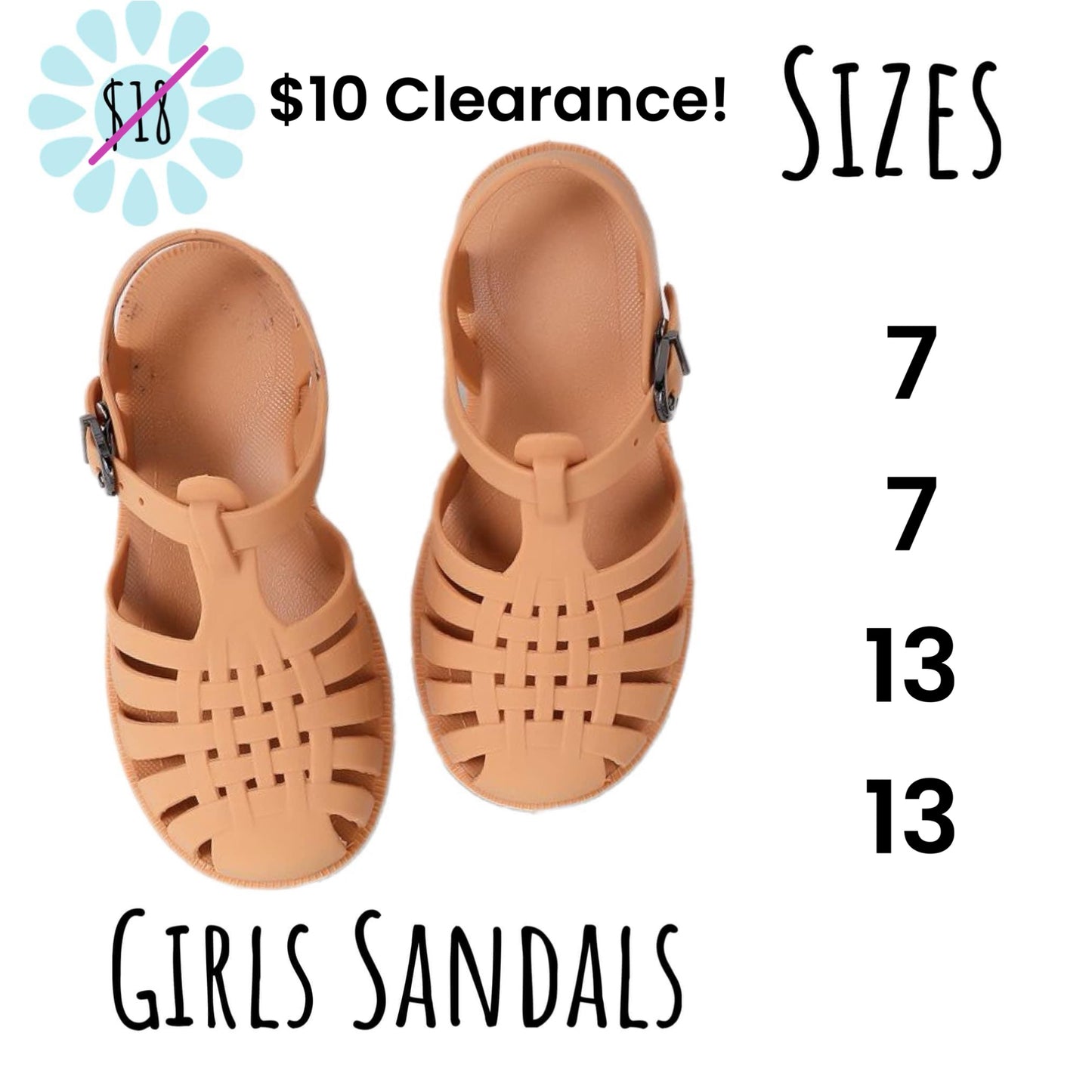 LITTLE GIRLS JELLY SANDALS