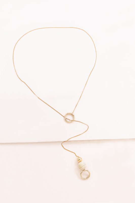 WOVEN ORB PULL NECKLACE