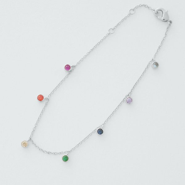 RAINBOW BEZEL STARDUST CRYSTAL NECKLACE