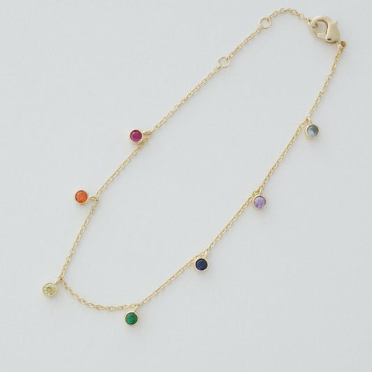 RAINBOW BEZEL STARDUST CRYSTAL NECKLACE