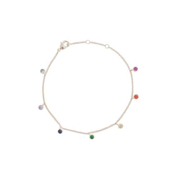 RAINBOW BEZEL STARDUST CRYSTAL NECKLACE