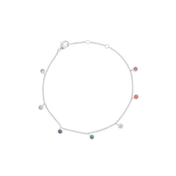 RAINBOW BEZEL STARDUST CRYSTAL NECKLACE