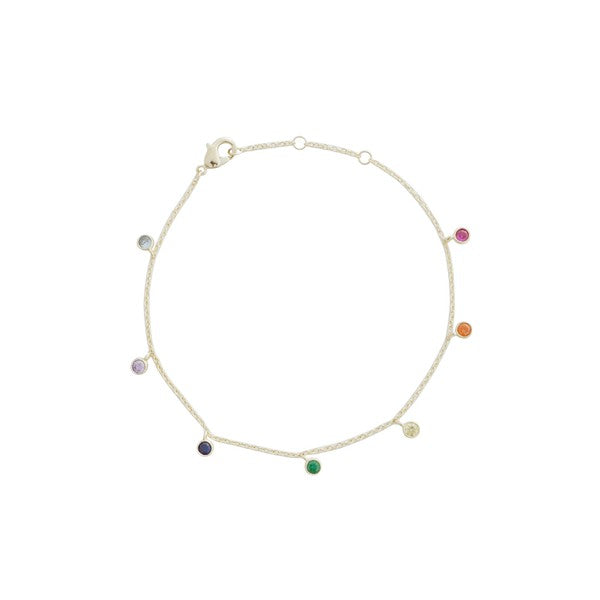 RAINBOW BEZEL STARDUST CRYSTAL NECKLACE