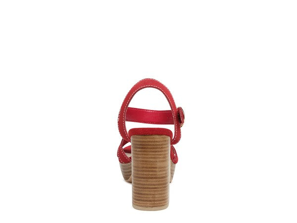 RAG&CO CHOUPETTE SUEDE BLOCK HEELED SANDAL *GENUINE LEATHER*