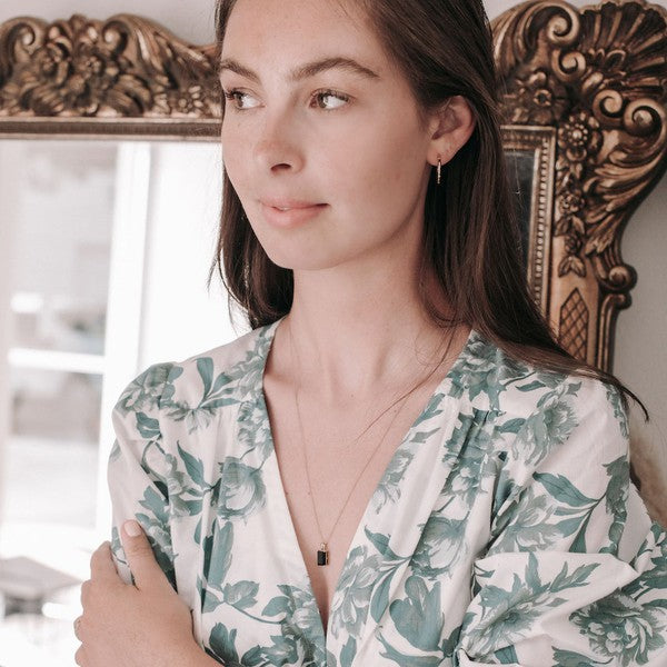 BONBON BLACK CRYSTAL NECKLACE