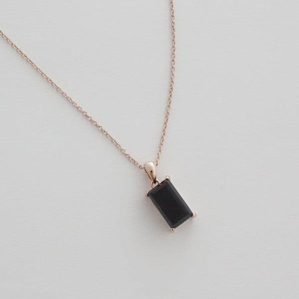 BONBON BLACK CRYSTAL NECKLACE