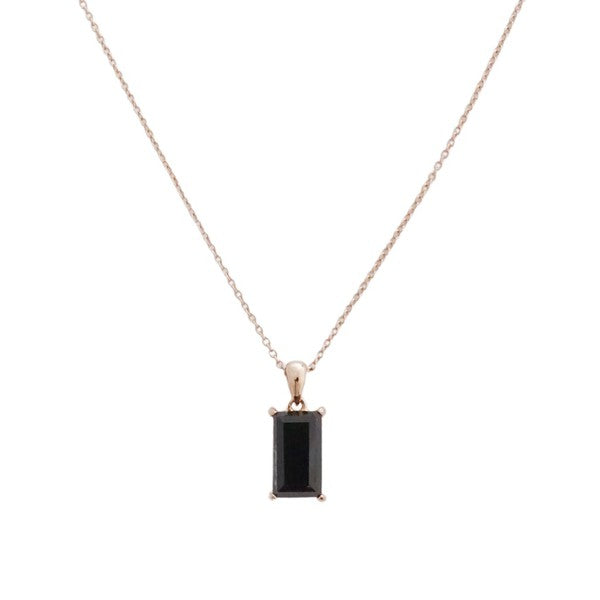BONBON BLACK CRYSTAL NECKLACE