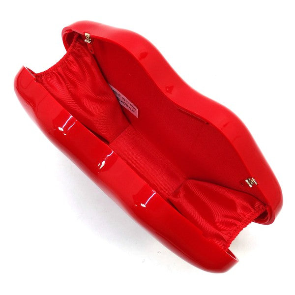ACRYLIC HARD CASE LIPS HANDBAG