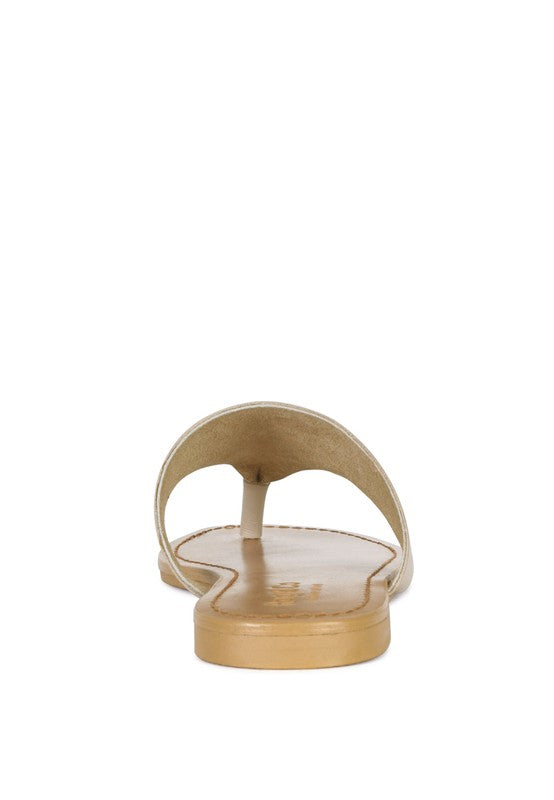 OROFER SOFT LUXURY THONG FLATS *GENUINE LEATHER*