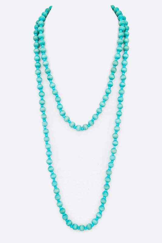 WOODEN BEAD 60” MULTI WRAP NECKLACE