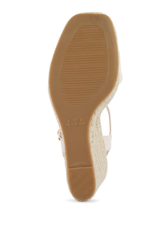 AUGIE WOVEN WEDGE SANDALS