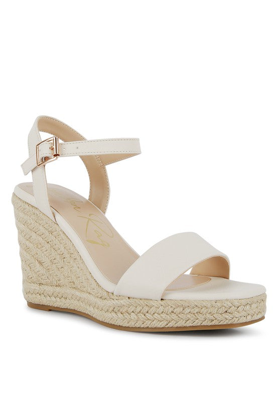 AUGIE WOVEN WEDGE SANDALS