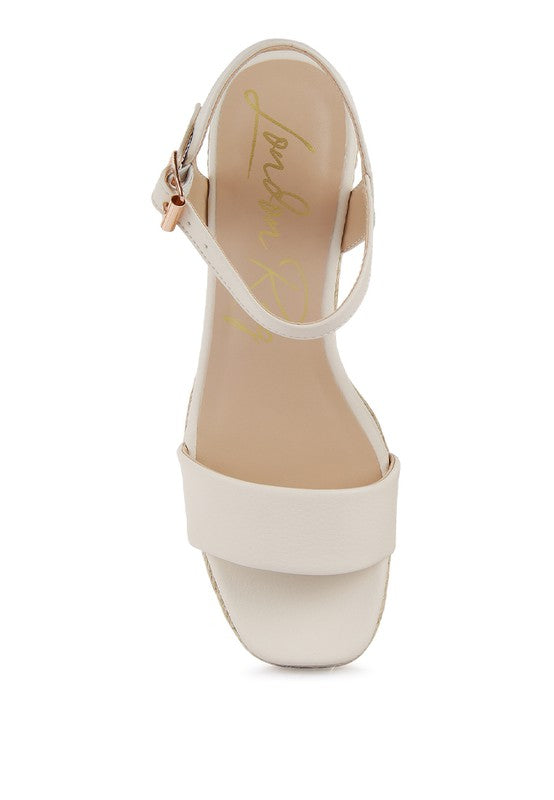 AUGIE WOVEN WEDGE SANDALS