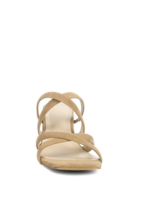 VALENTINA STRAPPY SUEDE SANDALS