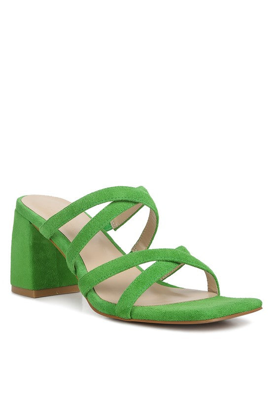VALENTINA STRAPPY SUEDE SANDALS