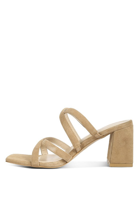 VALENTINA STRAPPY SUEDE SANDALS