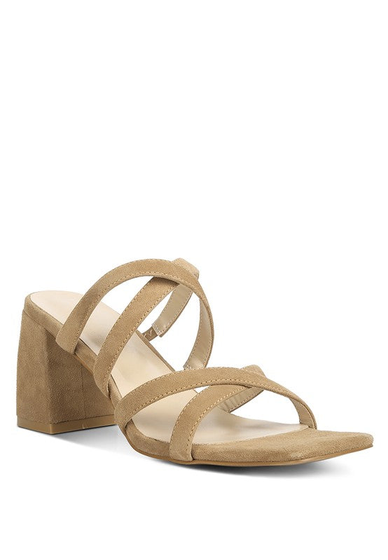 VALENTINA STRAPPY SUEDE SANDALS