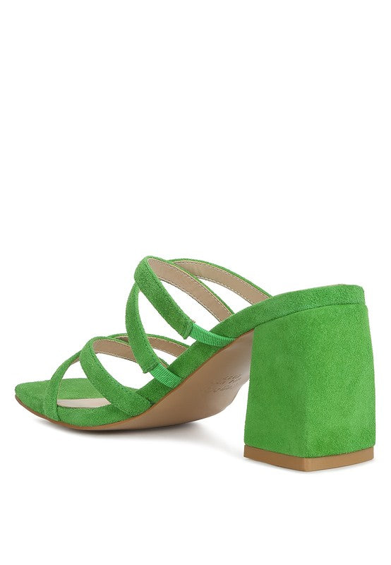 VALENTINA STRAPPY SUEDE SANDALS