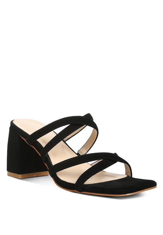 VALENTINA STRAPPY SUEDE SANDALS