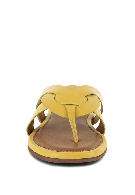 ANGELES FLAT SLIP ON *GENUINE LEATHER*