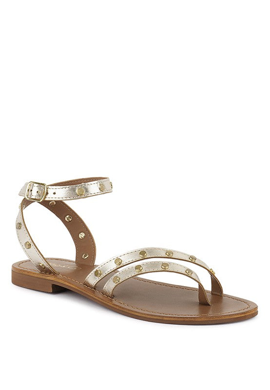 OPRAH STUD EMBELLISHED SANDALS *GENUINE LEATHER*