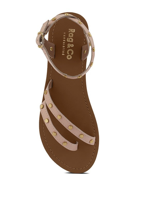 OPRAH STUD EMBELLISHED SANDALS *GENUINE LEATHER*