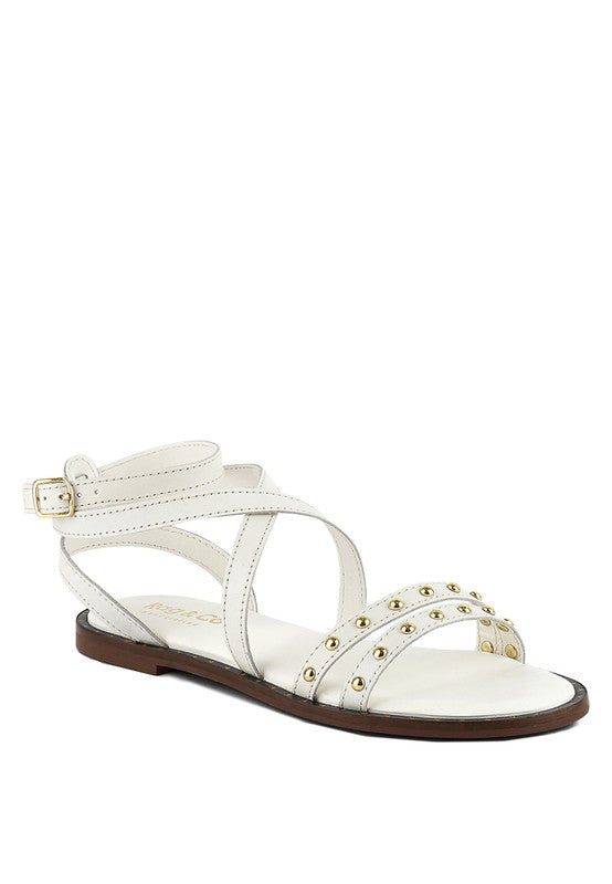 CORRIANE STUD EMBELLISHED SANDALS