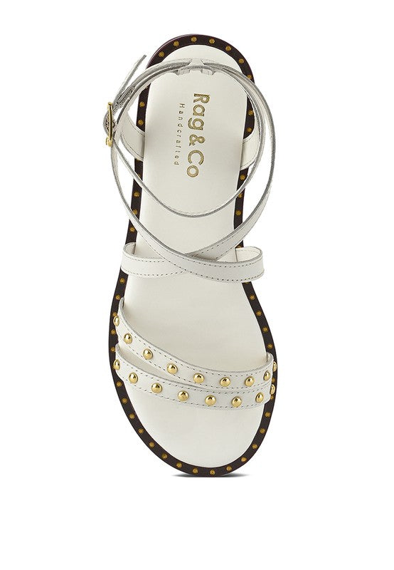 CORRIANE STUD EMBELLISHED SANDALS