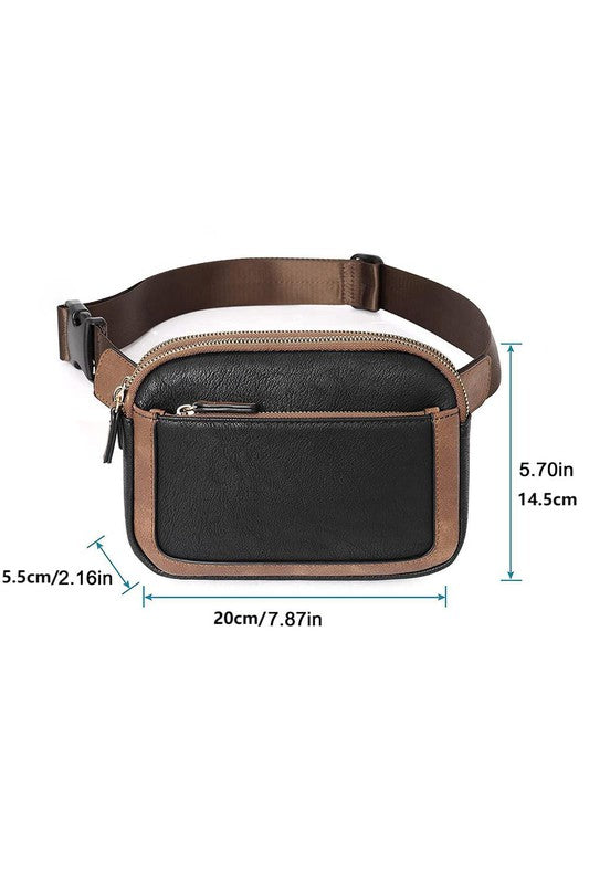 VEGAN LEATHER CROSSBODY SLING BAG