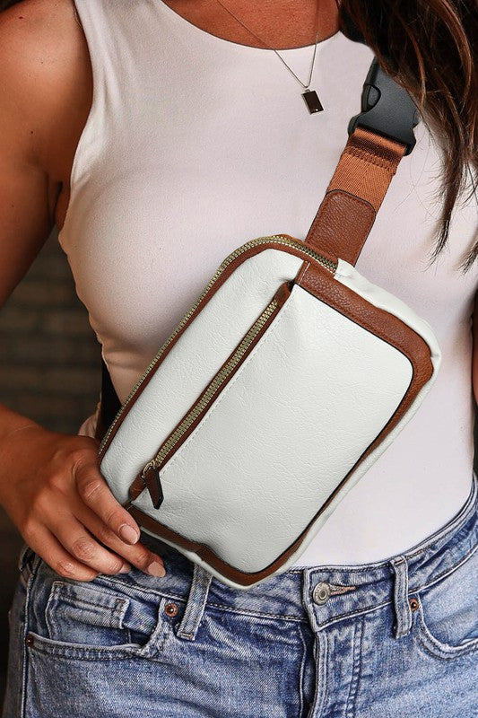 VEGAN LEATHER CROSSBODY SLING BAG
