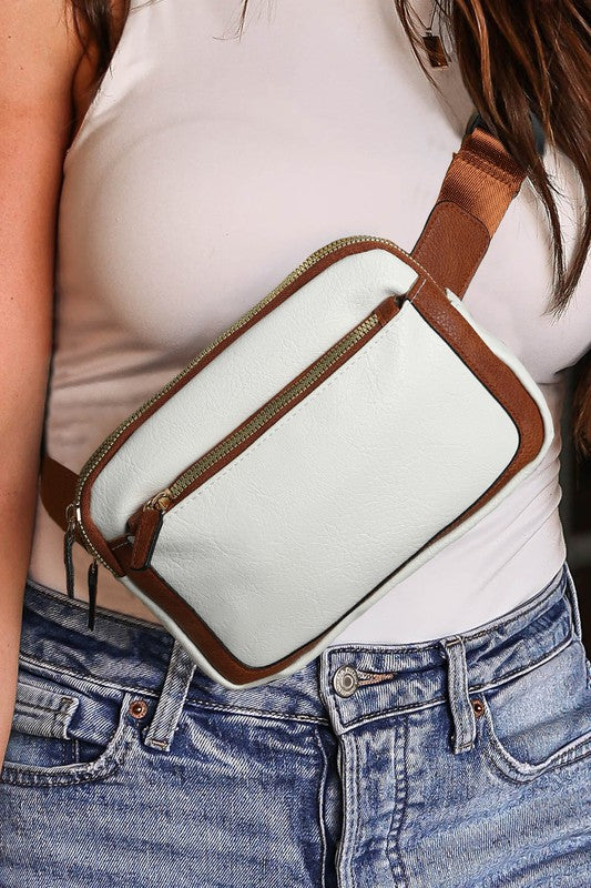 VEGAN LEATHER CROSSBODY SLING BAG