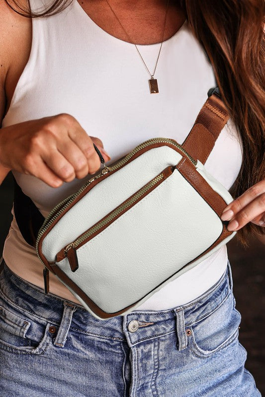 VEGAN LEATHER CROSSBODY SLING BAG