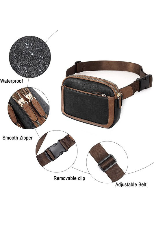 VEGAN LEATHER CROSSBODY SLING BAG
