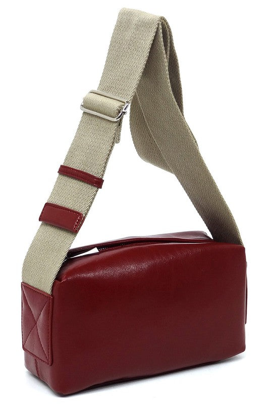 WIDE GUITAR STRAP BOXY CROSSBODY BAG