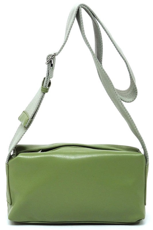 WIDE GUITAR STRAP BOXY CROSSBODY BAG