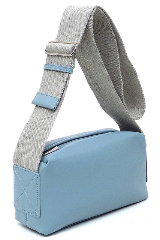 WIDE GUITAR STRAP BOXY CROSSBODY BAG