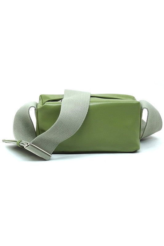 WIDE GUITAR STRAP BOXY CROSSBODY BAG