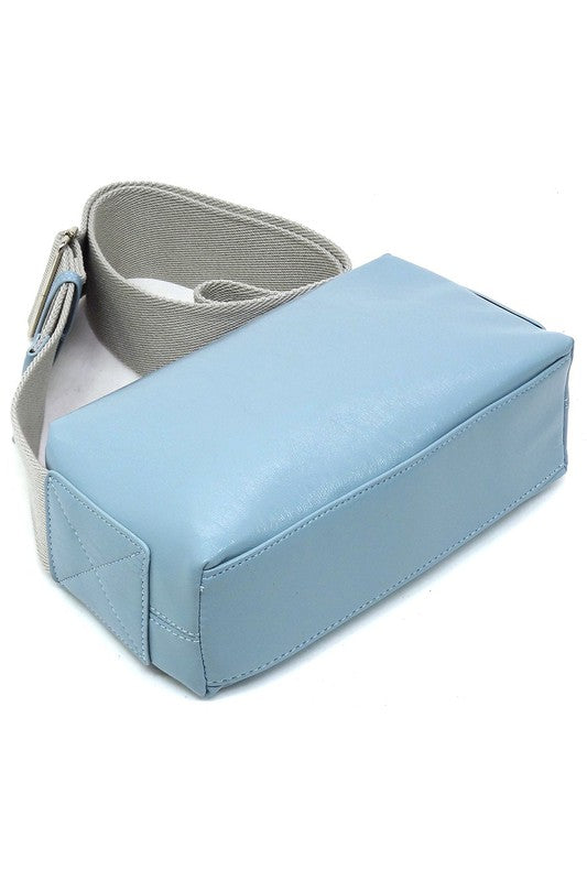 WIDE GUITAR STRAP BOXY CROSSBODY BAG