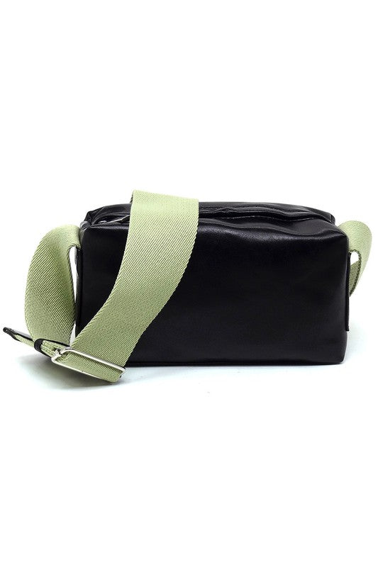 WIDE GUITAR STRAP BOXY CROSSBODY BAG