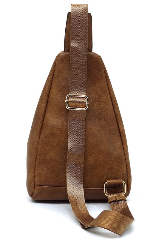 VEGAN LEATHER FASHION SLING BACKPACK