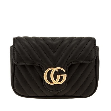 Chevron Quilted CG Buckle Crossbody Bag