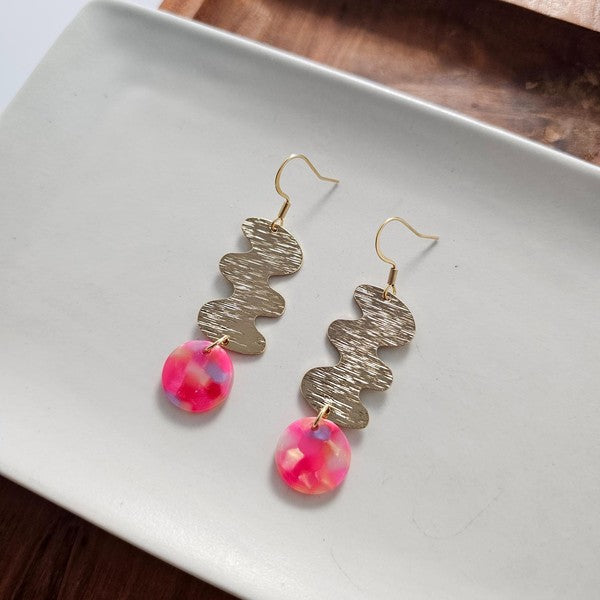Hazel Earrings - Tropical Pink