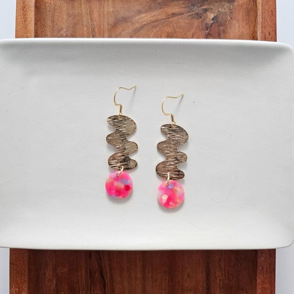 Hazel Earrings - Tropical Pink