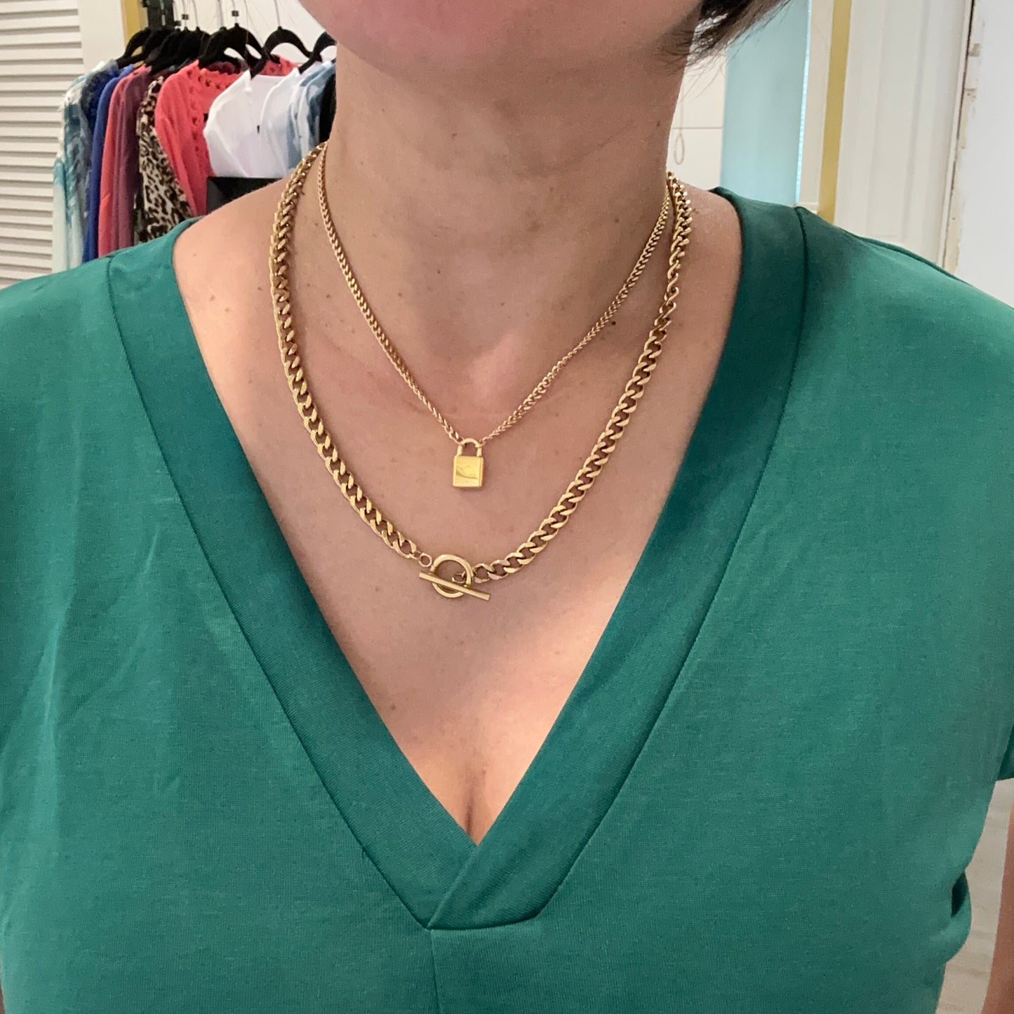 PRETTY SIMPLE ODESSA Y CHAIN NECKLACE *WATERPROOF*