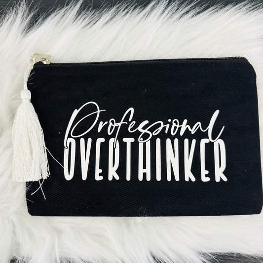 Handmade Black Cosmetic Canvas Clutch