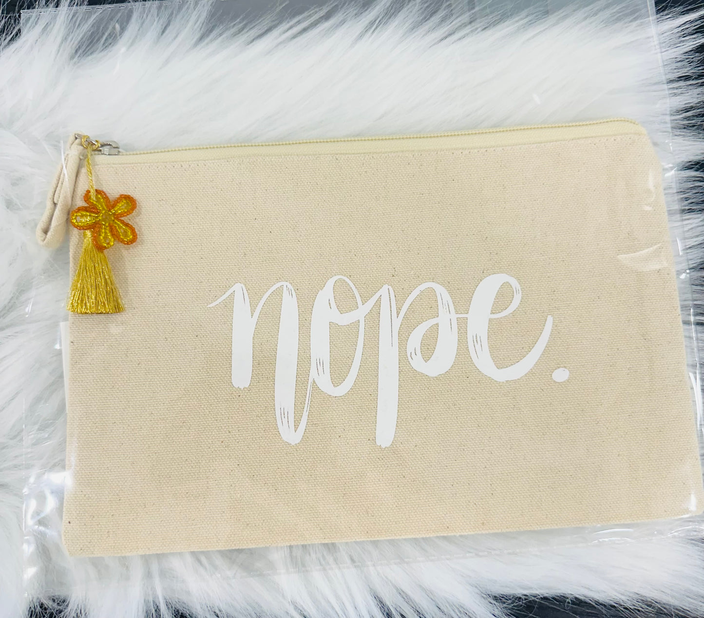 Handmade Canvas Cosmetic Bag/Clutch